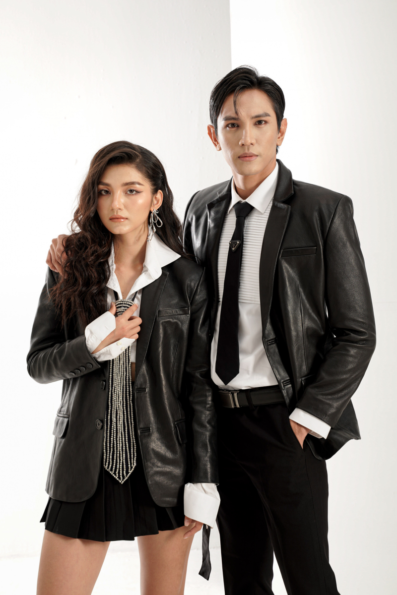 Áo Khoác Da Nam Kiểu Áo Vest 2 Nút 7