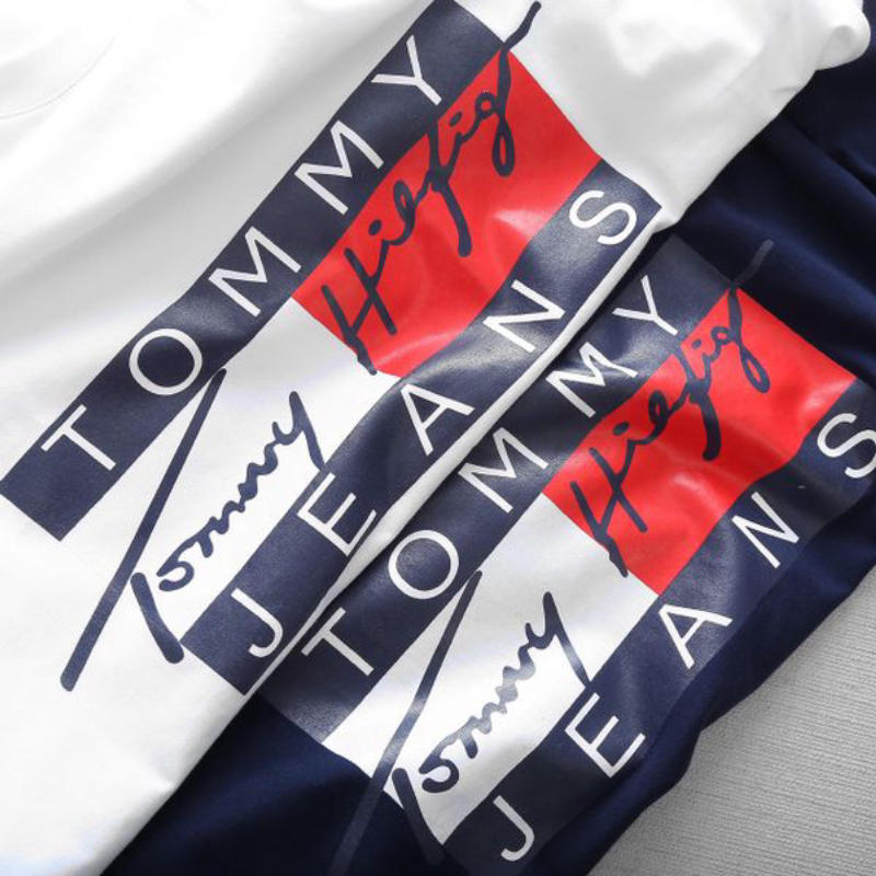 Áo thun Tommy chất liệu Cotton co giãn 4 chiều dành cho nam nữ 3