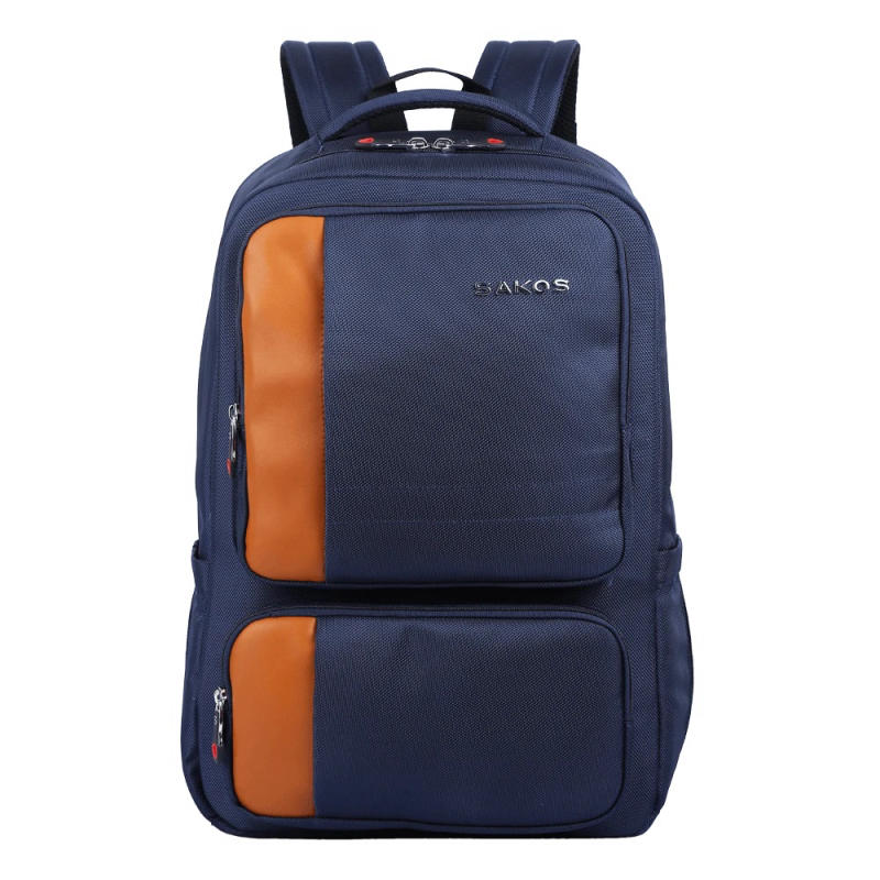 Ba Lô Laptop Hero 15.6 Inch Sakos Xanh Phối Nâu