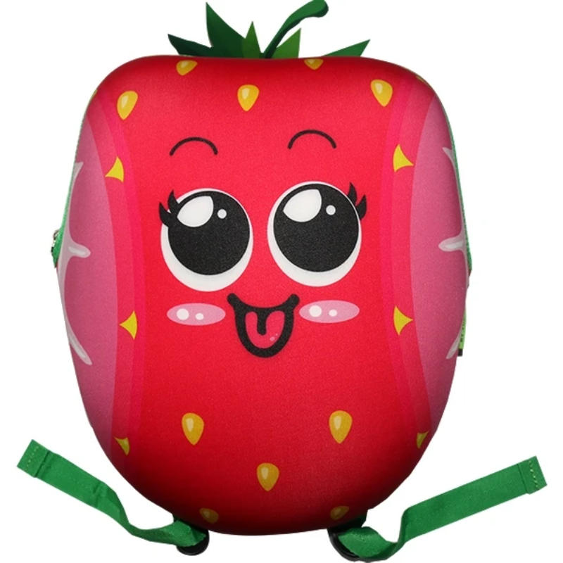Ba Lô Mẫu Giáo B bag Tropical Fruit Strawberry Hồng Đậm