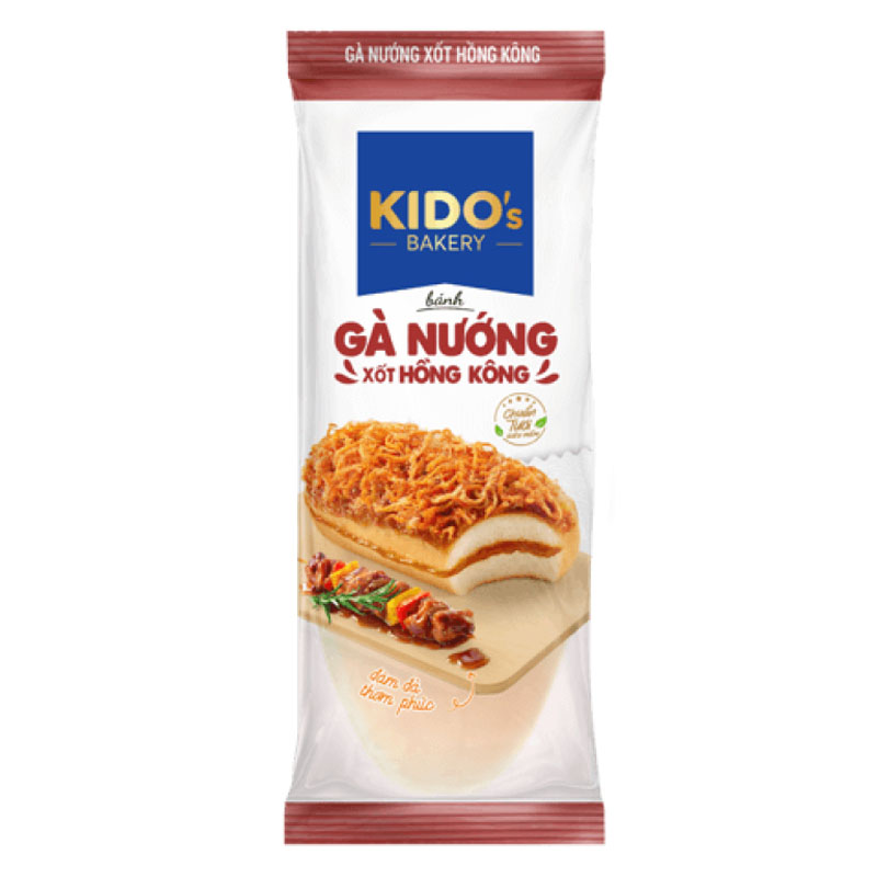 Bánh mì gà nướng xốt Hồng Kông Kido’s Bakery gói 55g
