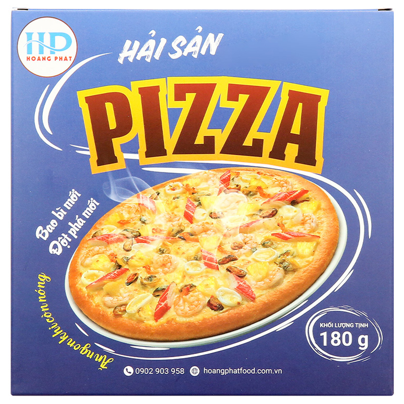 Bánh pizza hải sản Hoàng Phát hộp 180g