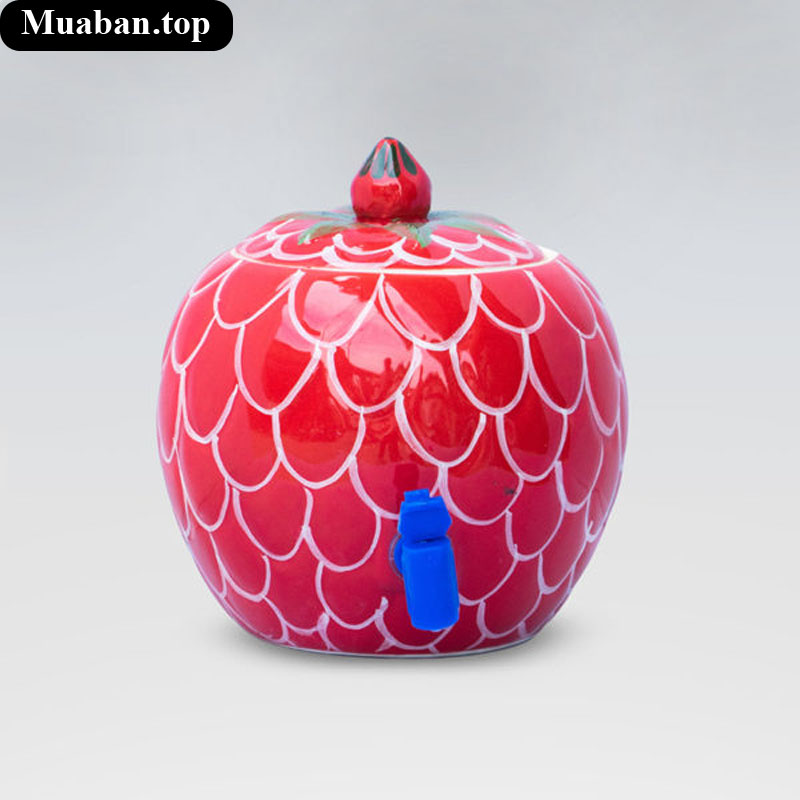 Bình sứ đựng nước quả dâu đỏ 5 lít