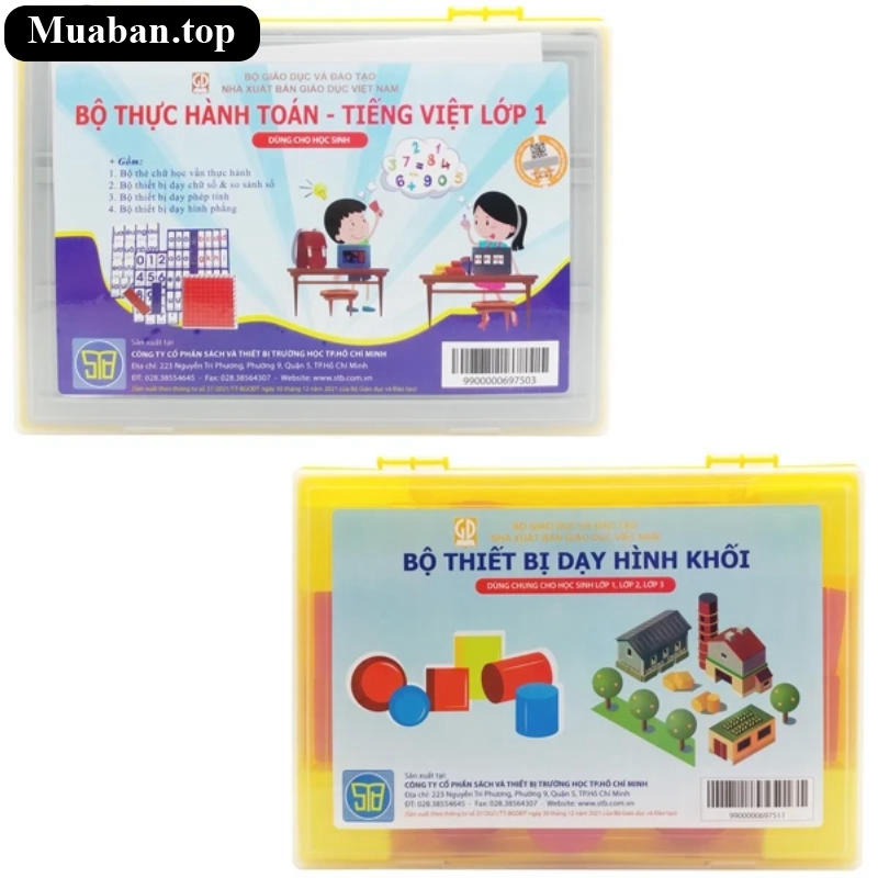 Bộ 2 Hộp Thực Hành Toán Và Tiếng Việt Lớp 1