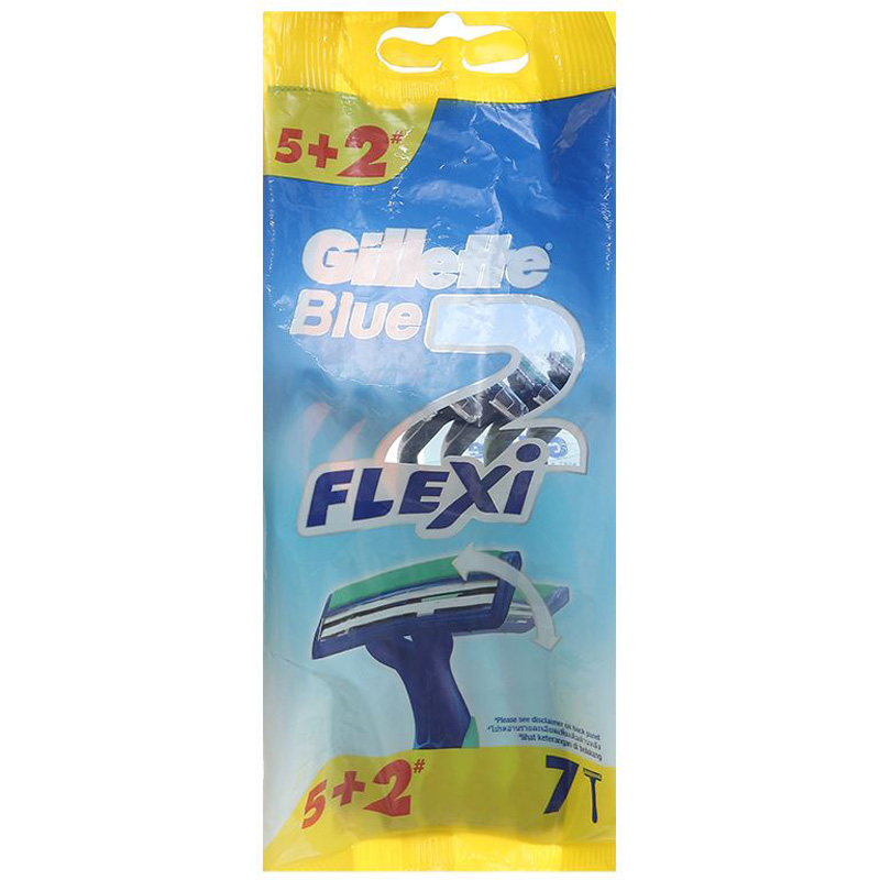 Bộ 7 cây dao cạo 2 lưỡi Gillette Blue 2 Flexi