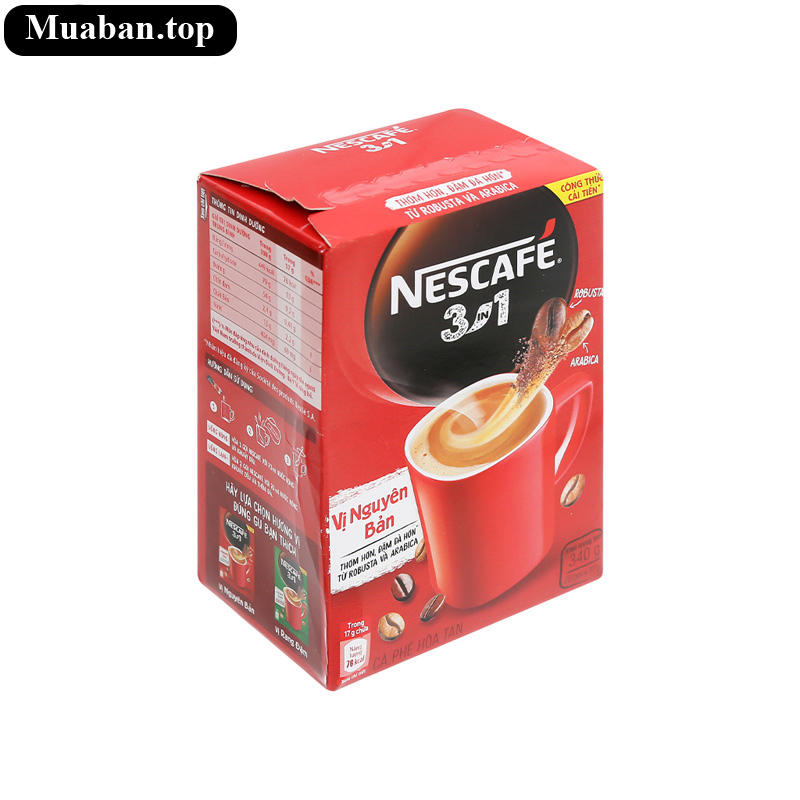 Cà phê sữa NesCafé 3 in 1 đậm đà hài hòa 340g