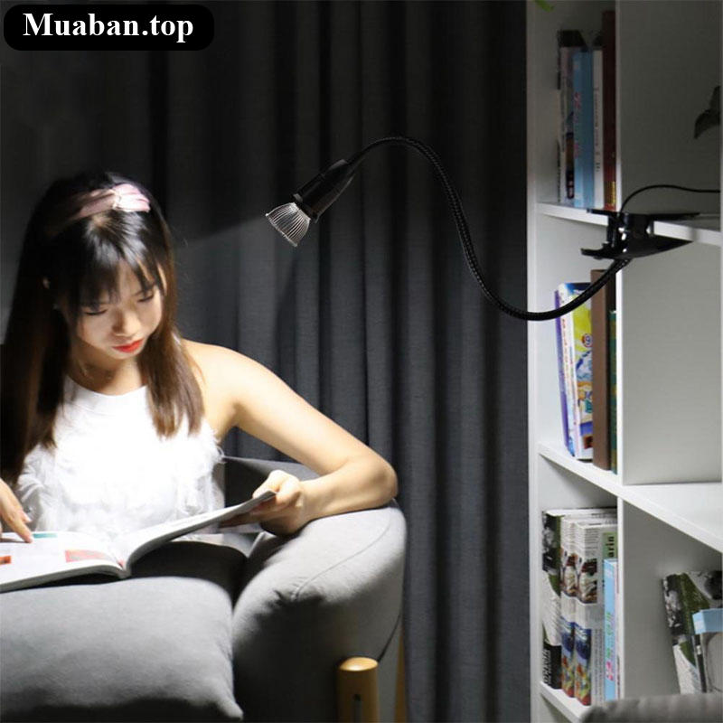 Chuôi kẹp đèn led kéo dài tiện dụng có công tắc on off