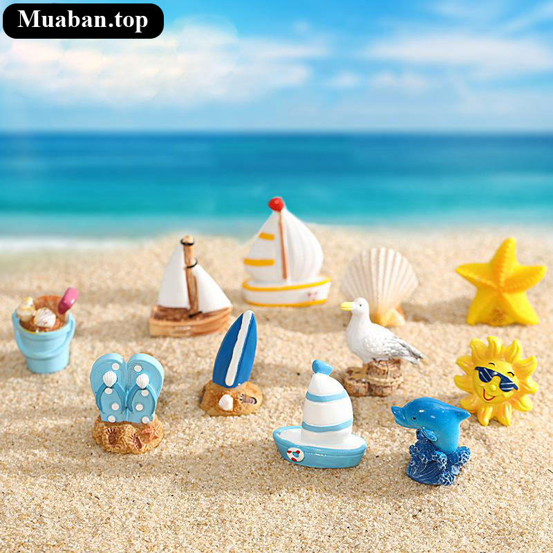 Đại dương xanh tiểu cảnh mini bằng gốm