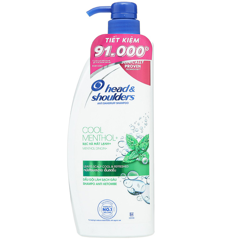 Dầu gội Head & Shoulders Men Cool bạc hà làm sạch gàu 850ml