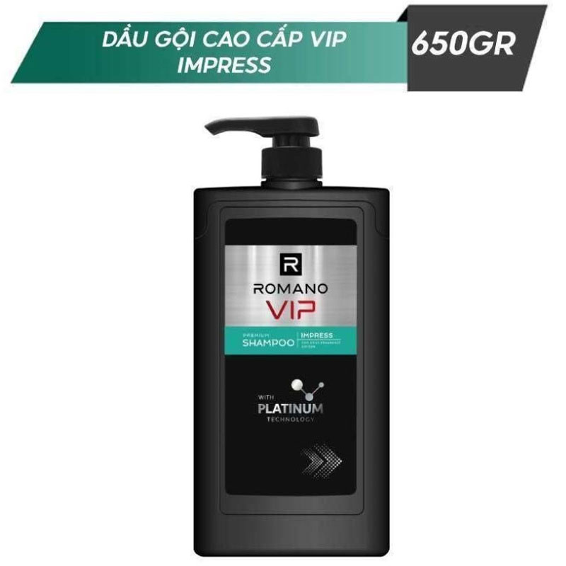 Dầu gội hương nước hoa cao cấp Romano Vip Impress 650g