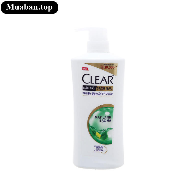 Dầu gội sạch gàu Clear mát lạnh bạc hà 680ml