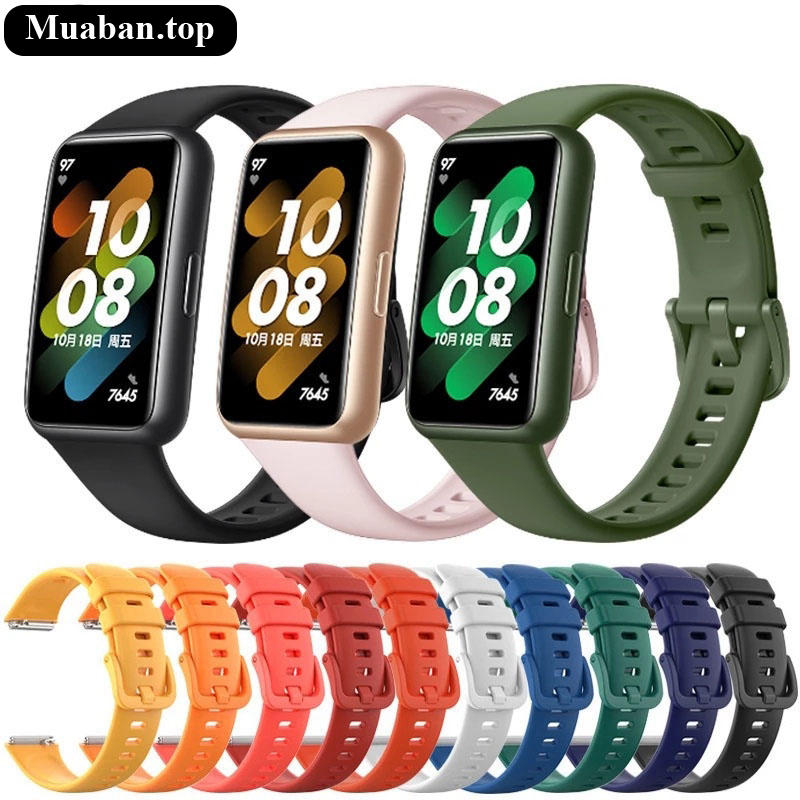 Dây đeo thay thế bằng Silicon nhiều màu cho Huawei Band 6/7