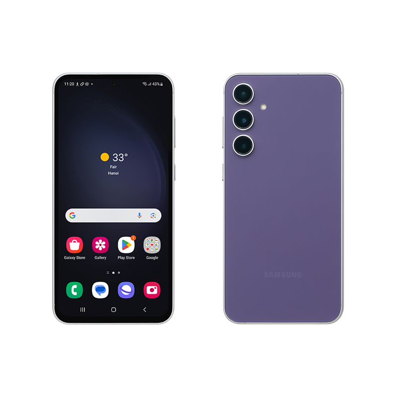 Điện thoại Samsung Galaxy S23 FE 5G 8GB 128GB Tím và Xám