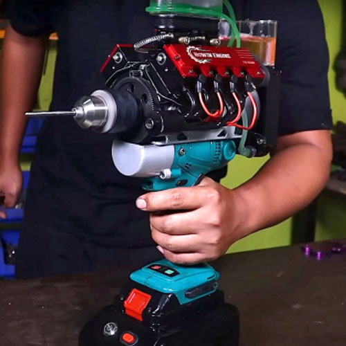 Động cơ V8 đã hiếm, máy khoan cầm tay V8 mới lạ và còn hiếm hơn