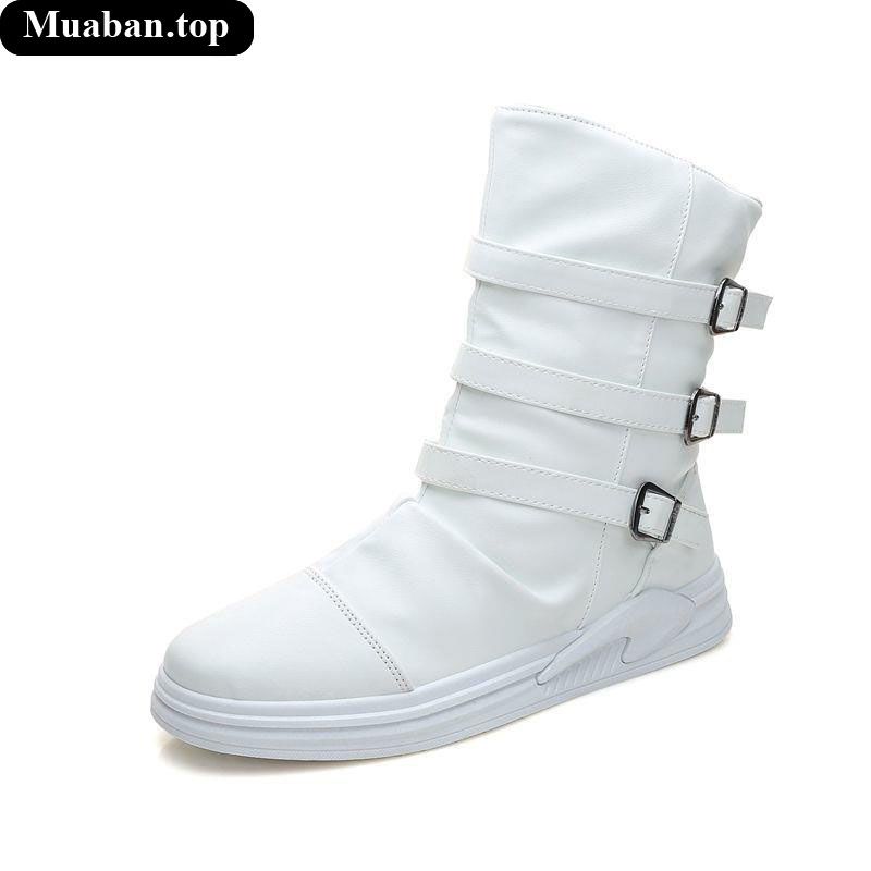 Giày cao cổ phối khóa kéo cá tính dành cho nam 7