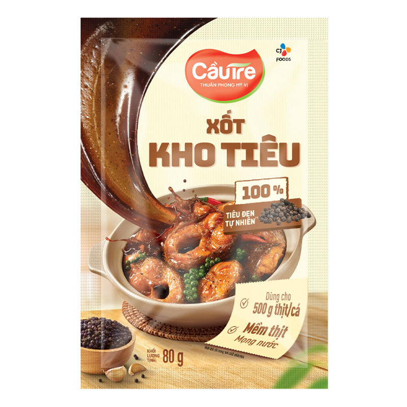 Gói gia vị xốt ướp kho tiêu Cầu Tre 80g