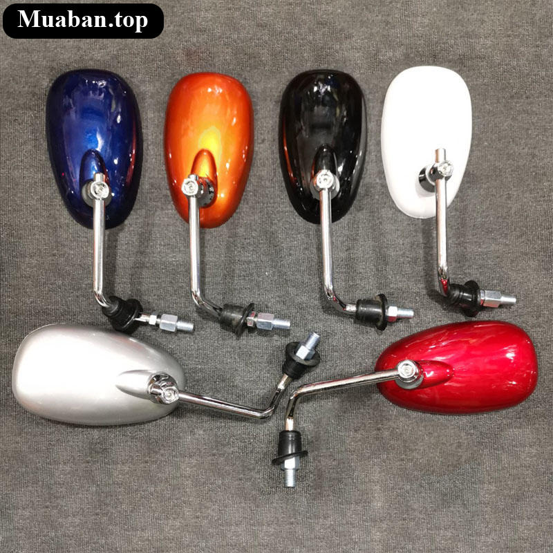 Gương chiếu hậu Oval nhiều màu dành cho xe máy
