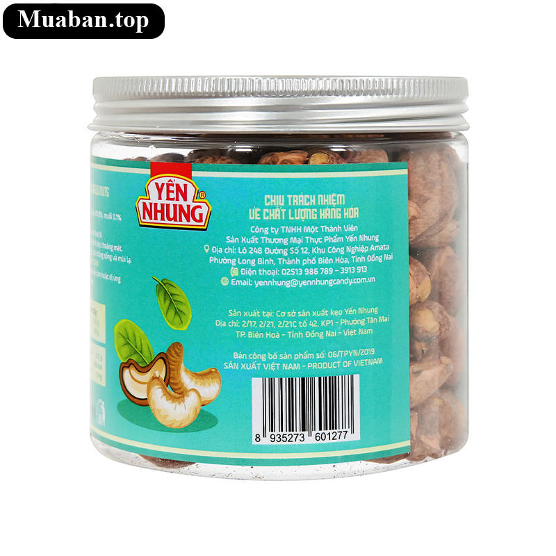 Hạt điều vỏ lụa Yến Nhung hộp 180g 2