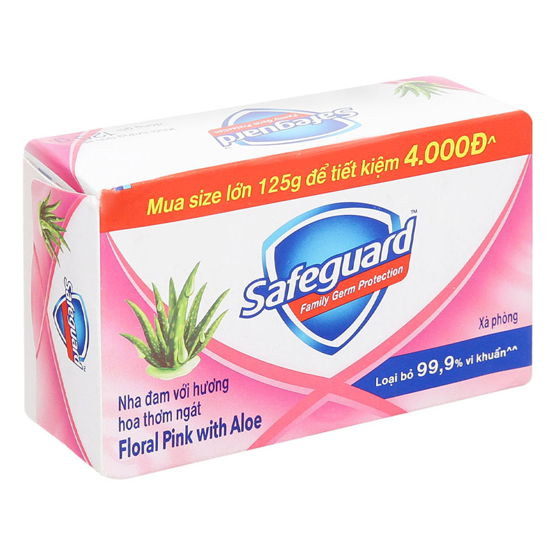 Hộp 1 cục xà bông Safeguard nha đam thơm ngát 115g