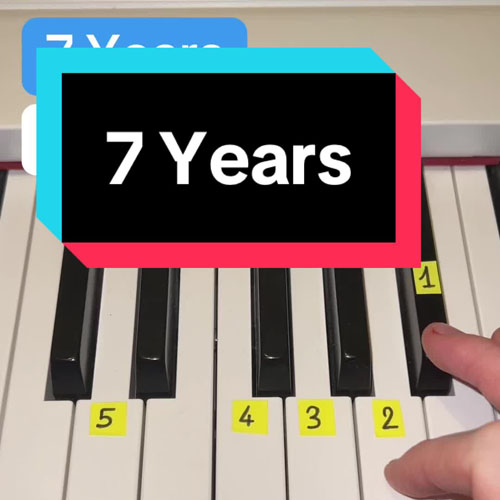 Hướng dẫn piano đơn giản Bài hát 7 Years