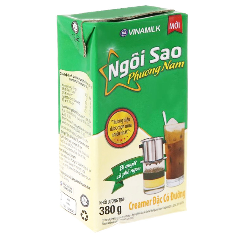 Kem đặc có đường Ngôi sao Phương Nam Xanh lá hộp 380g