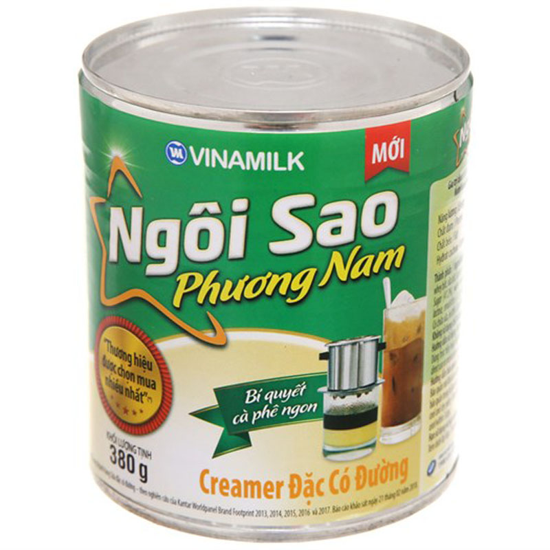 Kem đặc có đường Ngôi sao Phương Nam Xanh lá lon 380g