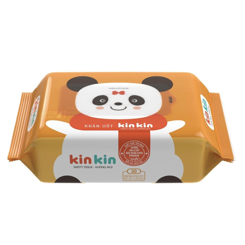 Khăn ướt KinKin không mùi 30 miếng