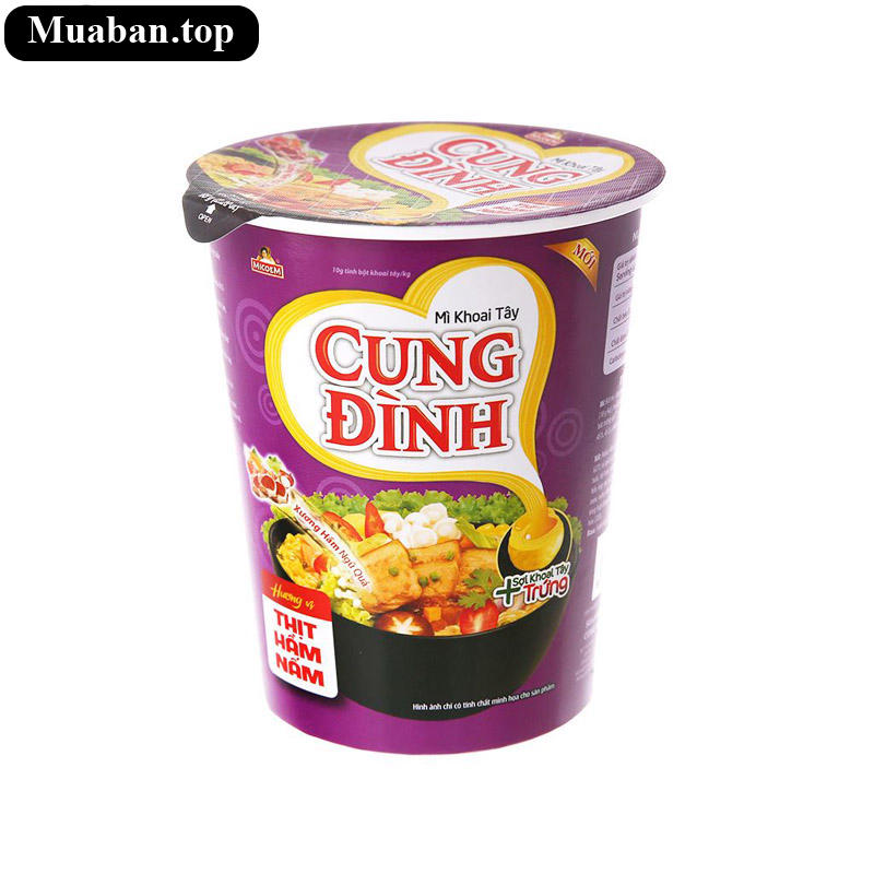 Mì khoai tây Cung Đình thịt hầm nấm ly 65g