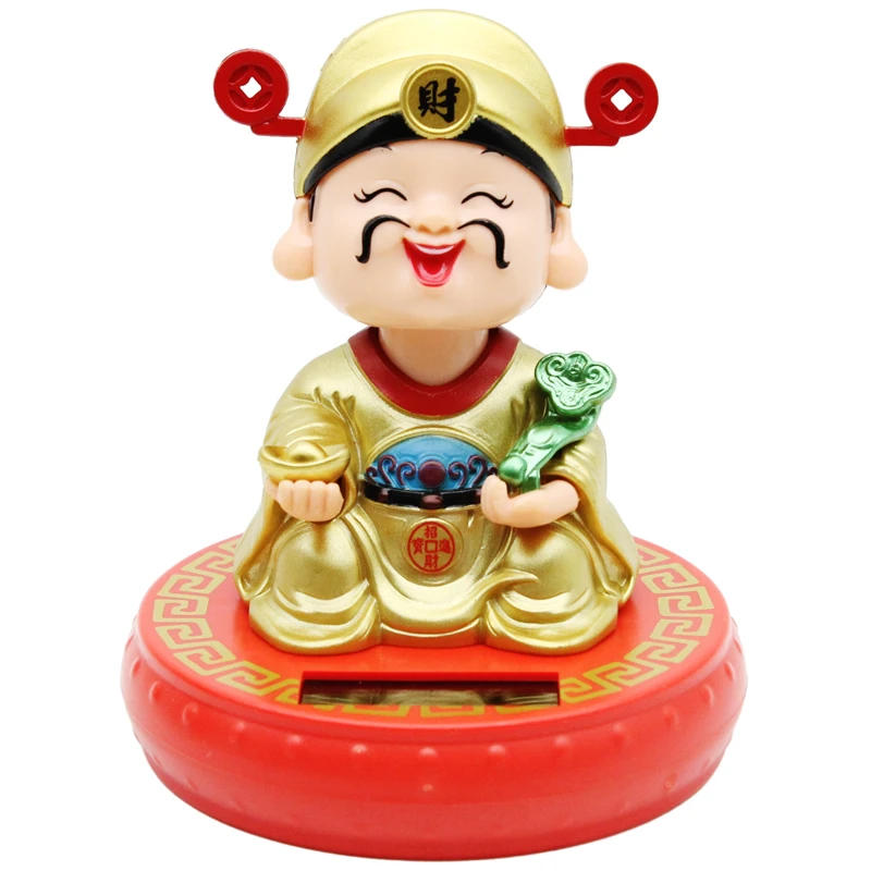 Mô Hình Thần Tài Trang Trí Tết Zhe Jang Áo Vàng