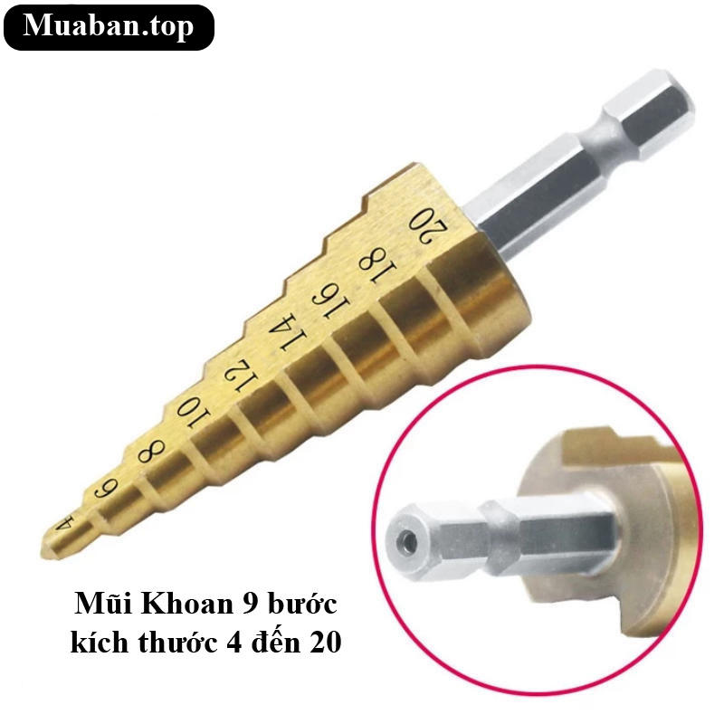 Mũi Khoan Tháp Chuôi Lục Giác Khoan Các Loại Vật Liệu 4