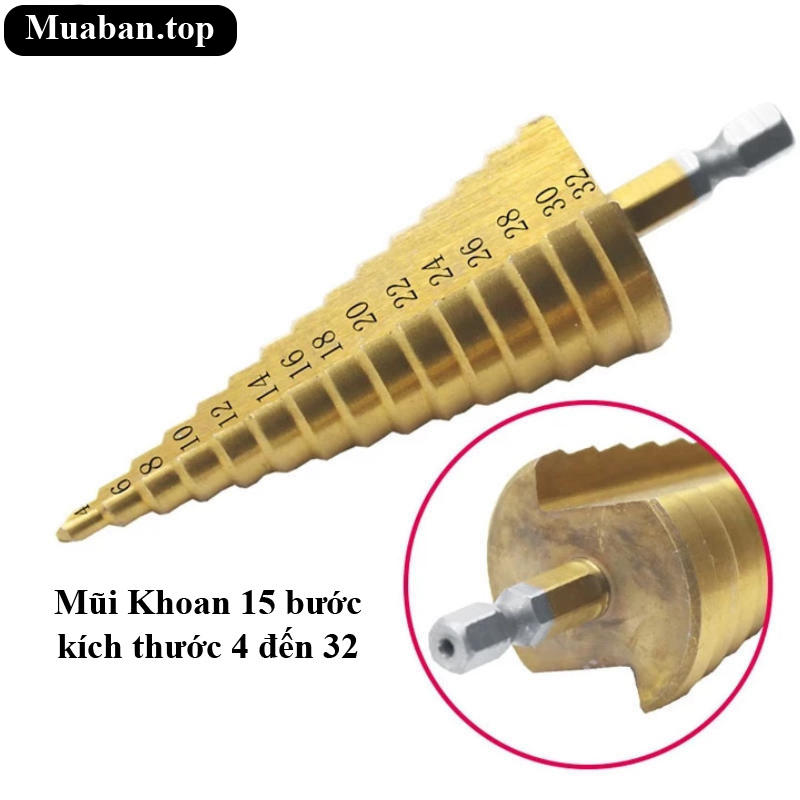 Mũi Khoan Tháp Chuôi Lục Giác Khoan Các Loại Vật Liệu 5