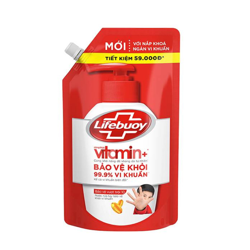Nước rửa tay Lifebuoy bạc bảo vệ túi 987ml