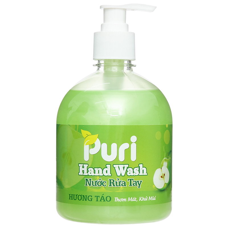 Nước rửa tay Puri hương táo chai 500ml