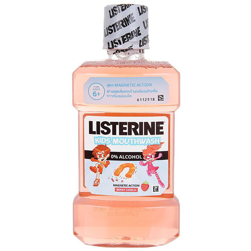 Nước súc miệng Listerine Kids Mouthwash hương dâu 250ml