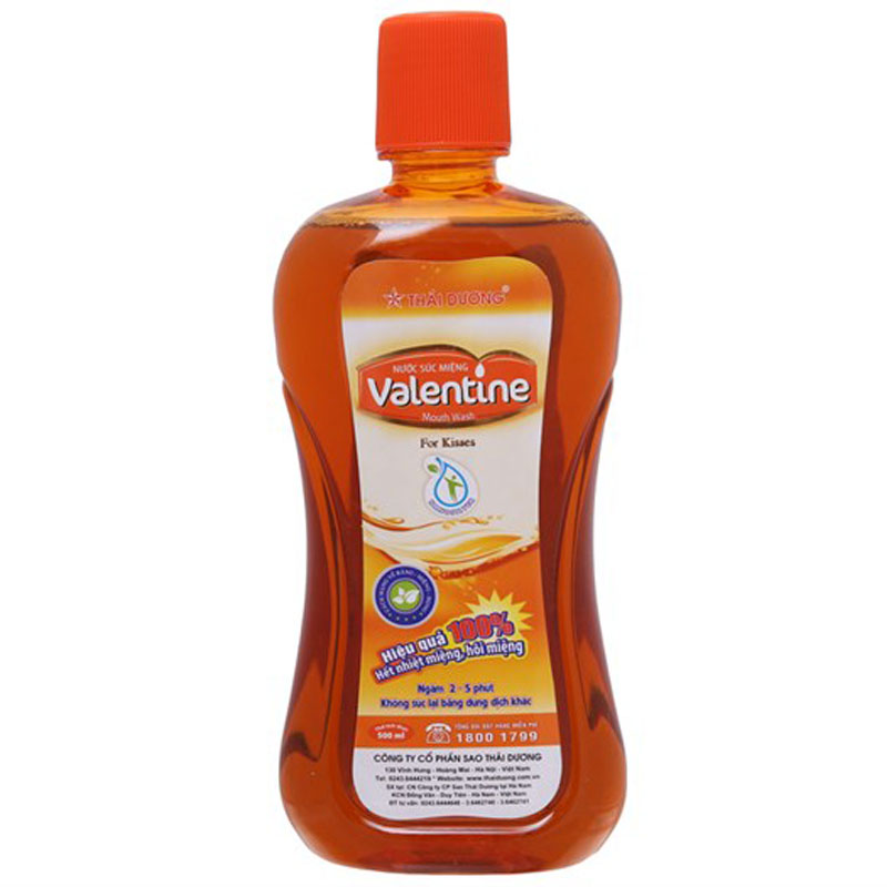 Nước súc miệng Thái Dương Valentine 500ml