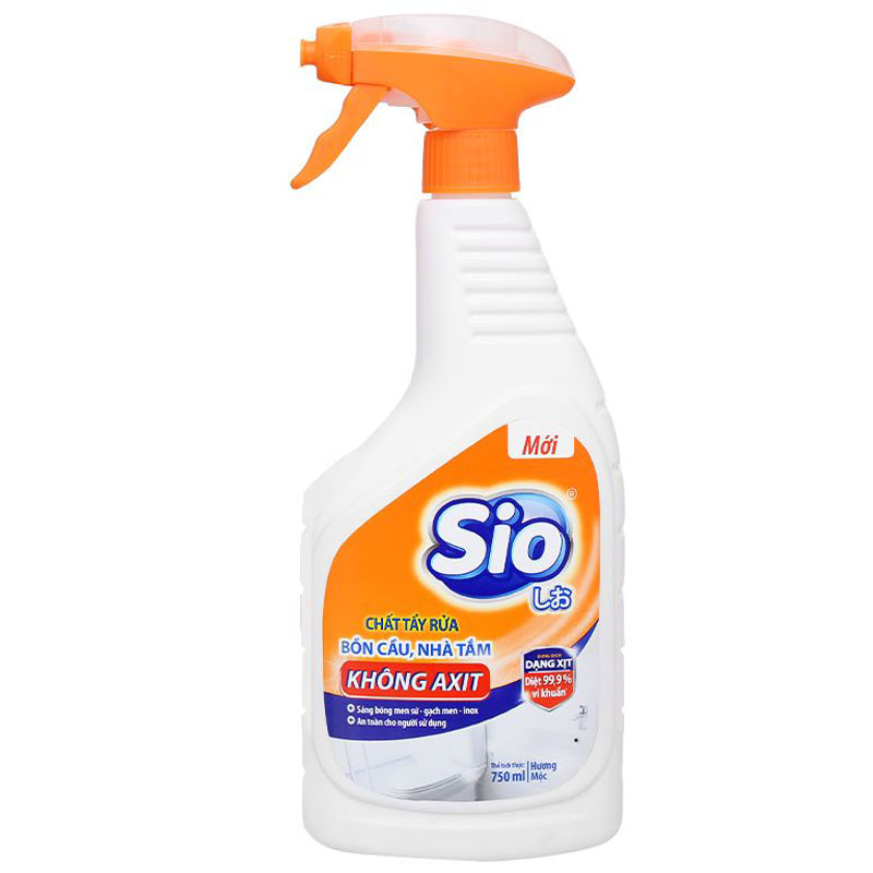 Nước tẩy bồn cầu và nhà tắm Sio hương mộc 750ml