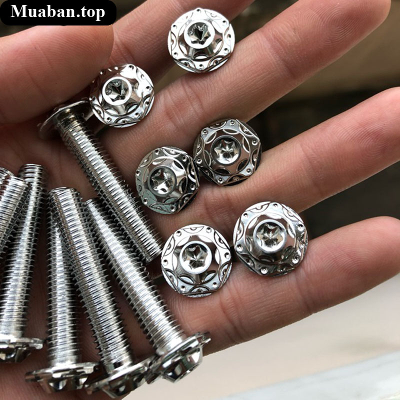 Ốc kiểu Salaya đầu dẹp 8li4 dành cho xe máy 2