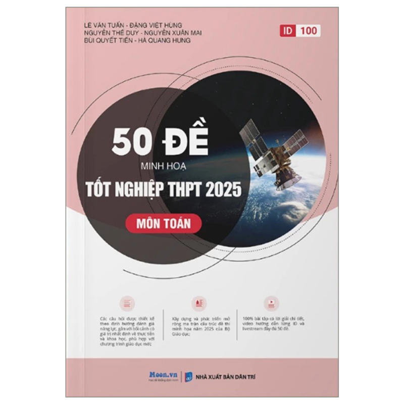 Sách 50 Đề Minh Họa Tốt Nghiệp THPT 2025 Môn Toán