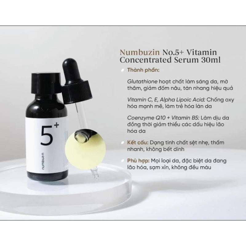 Serum NumBuzin No5 Vitamin Concentrated đậm đặc 30ML 5