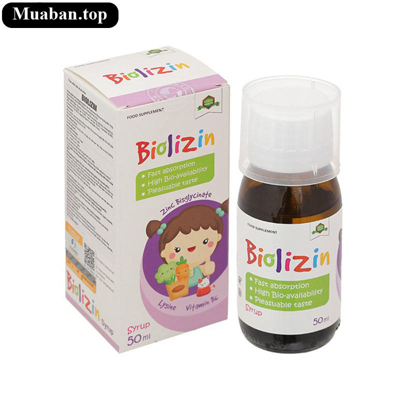 Siro Biolizin giúp tăng cường sức đề kháng cho cơ thể lọ 50ml
