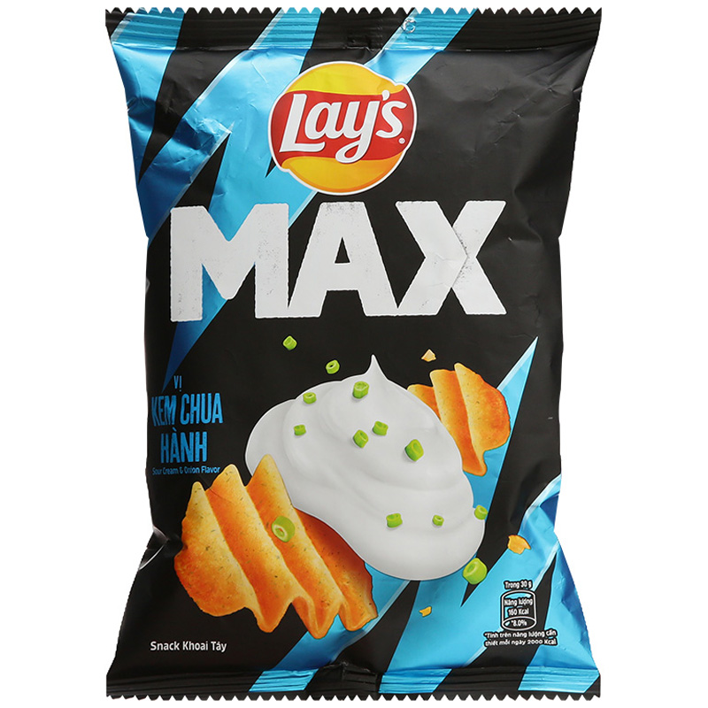 Snack vị kem chua hành Lay’s Max gói 75g
