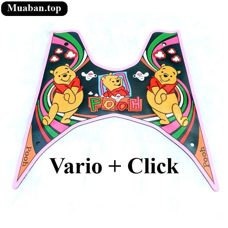 Thảm lót chân hoạt hình gấu Pooh xe Vario, Click