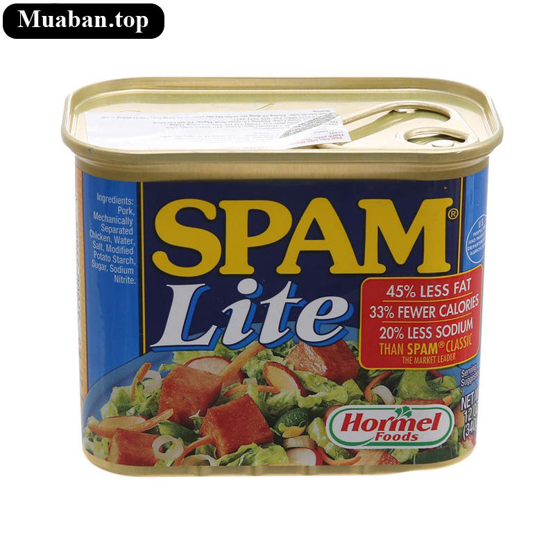 Thịt heo Spam Lite Hormel Foods 340g