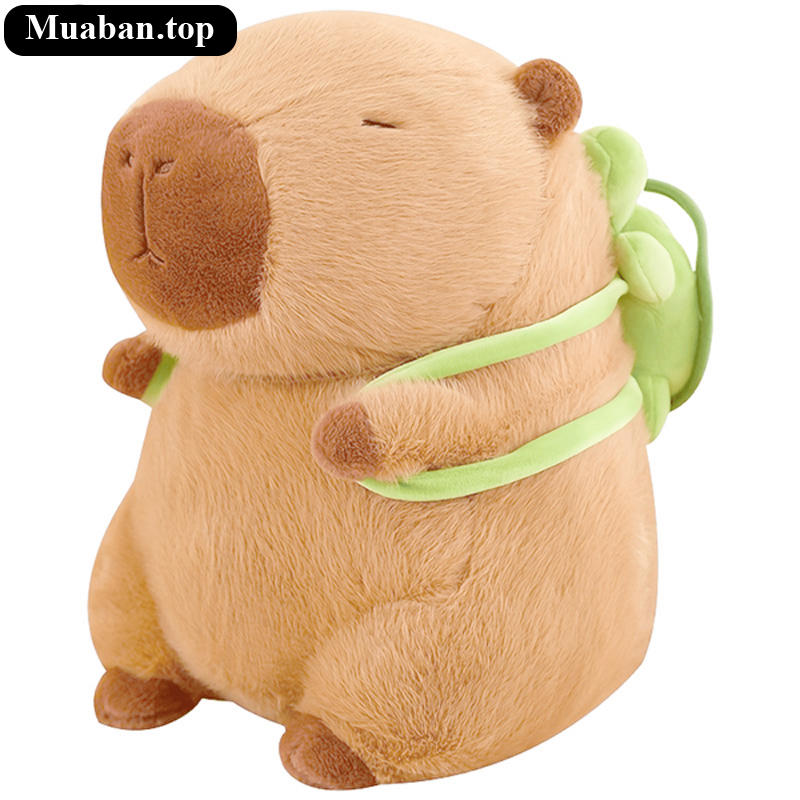 Thú Bông Capybara Đeo Balô Rùa 30 cm