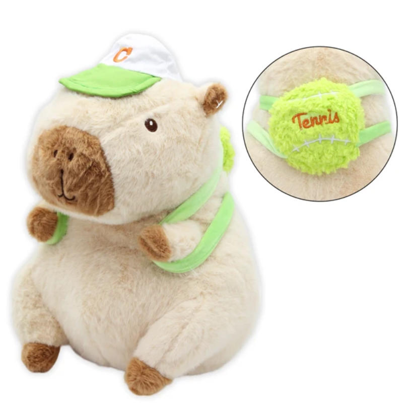 Thú Bông Capybara Đội Nón Đeo Ba Lô 50 cm Nâu
