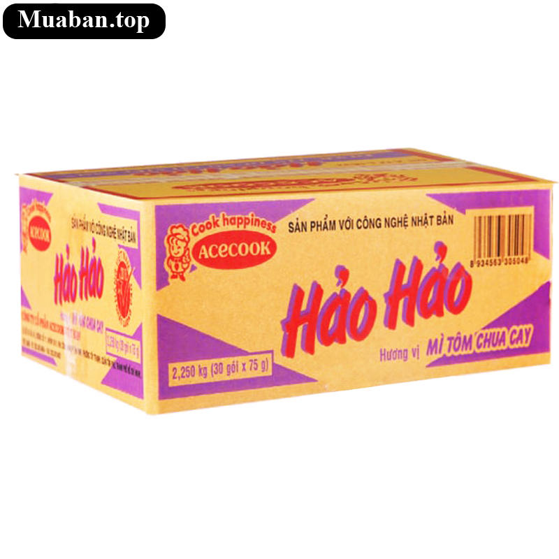 Thùng 30 gói mì Hảo Hảo tôm chua cay 75g