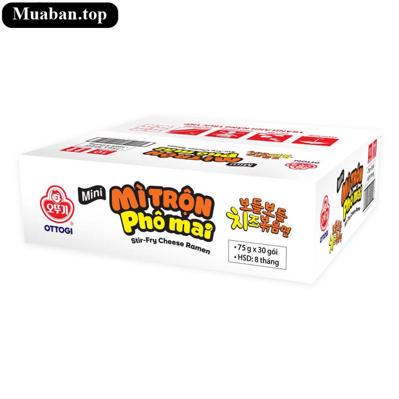 Thùng 30 gói mì trộn phô mai mini Ottogi 75g