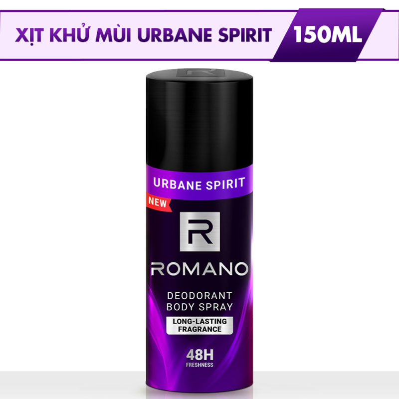 Xịt khử mùi Romano Urbane Spirit hương nước hoa 150ml