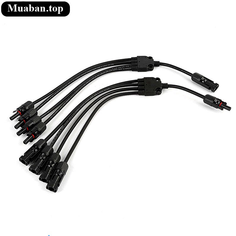 1 cặp jack nối chia 4 cho 4 tấm năng lượng mặt trời