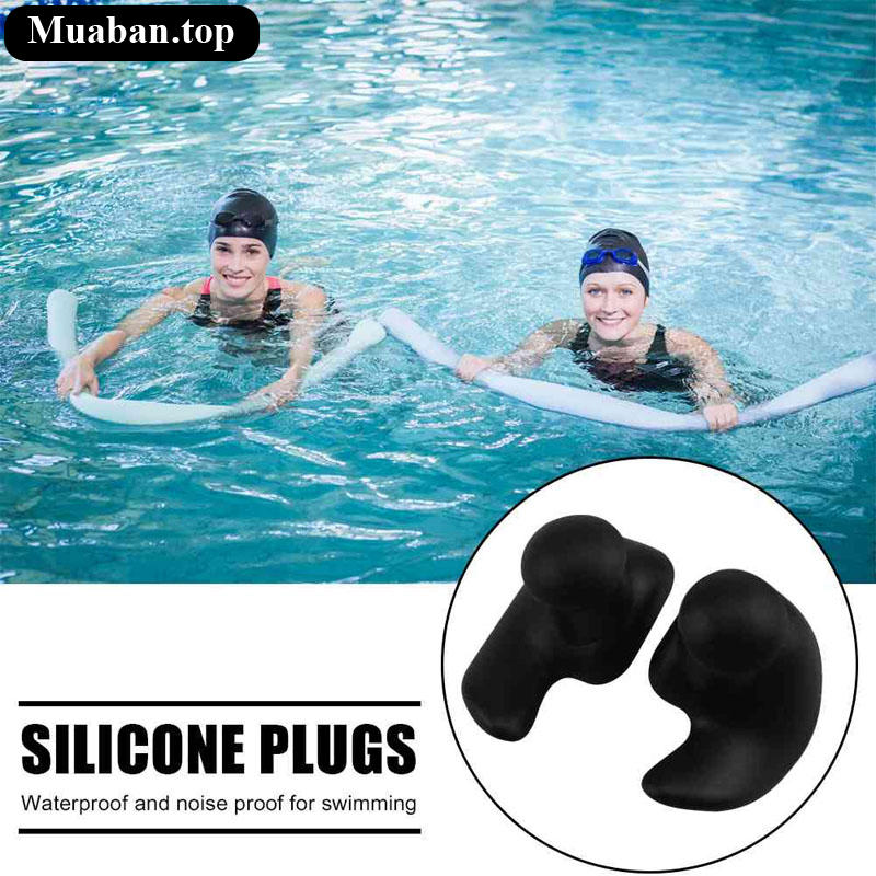 1 Cặp Nút Bịt Tai Silicone Nhiều Màu Chống Nước Tiện Dụng Khi Đi Bơi 6